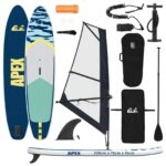 vidaXL Inflatovateľná SUP doska s plachtou APEX 330 x 76 x 15 cm Modrá – Obrázok 2