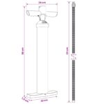 vidaXL SUP ručná pumpa s manometrom Čierna 24 x 7,5 x 58 cm PP – Obrázok 4