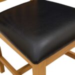 vidaXL Jedálenská stolička 2 pcs Masívne dubové drevo Čierna – Obrázok 6