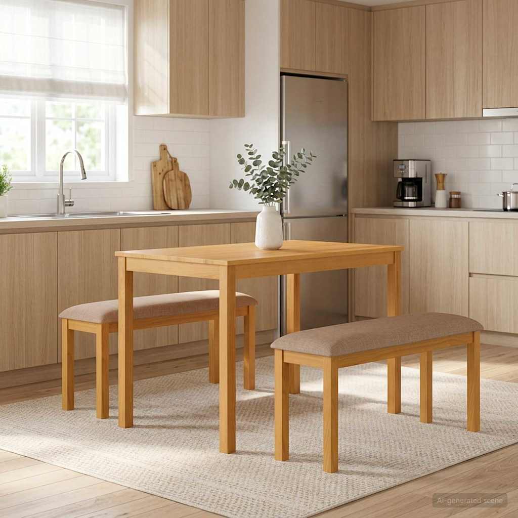 42039171_1.jpg vidaXL Jedálenská lavička 95 x 32 x 45 cm Masívne dubové drevo Sivá – Obrázok 1