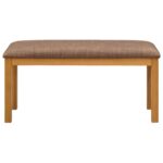 vidaXL Jedálenská lavička 95 x 32 x 45 cm Masívne dubové drevo Sivá – Obrázok 3
