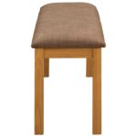 vidaXL Jedálenská lavička 95 x 32 x 45 cm Masívne dubové drevo Sivá – Obrázok 4