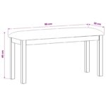 vidaXL Jedálenská lavička 95 x 32 x 45 cm Masívne dubové drevo Sivá – Obrázok 7