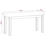 vidaXL Jedálenská lavička 95 x 32 x 45 cm Masívne dubové drevo Čierna – Obrázok 7