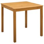 vidaXL Jedálenský stôl 75 x 75 x 75,5 cm Masívne dubové drevo Prírodná – Obrázok 2