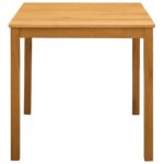 vidaXL Jedálenský stôl 75 x 75 x 75,5 cm Masívne dubové drevo Prírodná – Obrázok 3