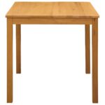 vidaXL Jedálenský stôl 75 x 75 x 75,5 cm Masívne dubové drevo Prírodná – Obrázok 4