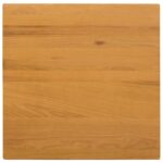 vidaXL Jedálenský stôl 75 x 75 x 75,5 cm Masívne dubové drevo Prírodná – Obrázok 5