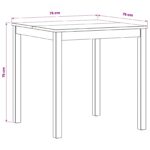 vidaXL Jedálenský stôl 75 x 75 x 75,5 cm Masívne dubové drevo Prírodná – Obrázok 7