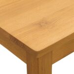 vidaXL Jedálenský stôl 110 x 75 x 75 cm Masívne dubové drevo Prírodná – Obrázok 6
