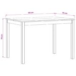 vidaXL Jedálenský stôl 110 x 75 x 75 cm Masívne dubové drevo Prírodná – Obrázok 7