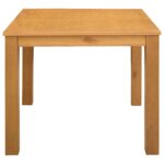 vidaXL Jedálenský stôl 90 x 90 x 75 cm Masívne dubové drevo Prírodná – Obrázok 3