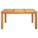 vidaXL Jedálenský stôl 150 x 85 x 75 cm Masívne dubové drevo Prírodná – Obrázok 2