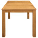 vidaXL Jedálenský stôl 150 x 85 x 75 cm Masívne dubové drevo Prírodná – Obrázok 3
