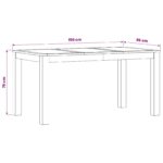 vidaXL Jedálenský stôl 150 x 85 x 75 cm Masívne dubové drevo Prírodná – Obrázok 6