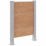 vidaXL Plot pre odpadkový kôš Hnedá 85 x 12 x 115 cm Hliník a WPC – Obrázok 2