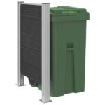 vidaXL Plot pre odpadkový kôš Sivá 85 x 12 x 115 cm Hliník a WPC – Obrázok 3