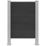 vidaXL Plot pre odpadkový kôš Sivá 85 x 12 x 115 cm Hliník a WPC – Obrázok 4