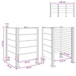 vidaXL Plot pre odpadkový kôš Hnedá 85 x 85 x 115 cm Hliník a WPC – Obrázok 10
