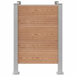 vidaXL Plot pre odpadkový kôš Hnedá 85 x 85 x 115 cm Hliník a WPC – Obrázok 4