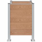 vidaXL Plot pre odpadkový kôš Hnedá 85 x 85 x 115 cm Hliník a WPC – Obrázok 5