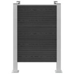 vidaXL Plot pre odpadkový kôš Sivá 85 x 85 x 115 cm Hliník a WPC – Obrázok 4