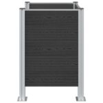 vidaXL Plot pre odpadkový kôš Sivá 85 x 85 x 115 cm Hliník a WPC – Obrázok 5