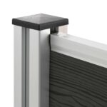 vidaXL Plot pre odpadkový kôš Sivá 85 x 85 x 115 cm Hliník a WPC – Obrázok 7