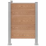 vidaXL Plot pre odpadkový kôš Hnedá 85 x 85 x 115 cm Hliník a WPC – Obrázok 4