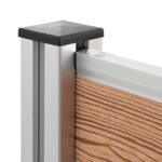 vidaXL Plot pre odpadkový kôš Hnedá 85 x 85 x 115 cm Hliník a WPC – Obrázok 6