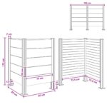 vidaXL Plot pre odpadkový kôš Hnedá 85 x 85 x 115 cm Hliník a WPC – Obrázok 9