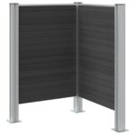 vidaXL Plot pre odpadkový kôš Sivá 85 x 85 x 115 cm Hliník a WPC – Obrázok 5