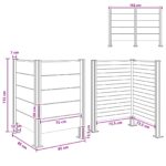 vidaXL Plot pre odpadkový kôš Sivá 85 x 85 x 115 cm Hliník a WPC – Obrázok 9