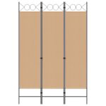 vidaXL 3-panelový paravan Béžová 120 x 180 cm Látka – Obrázok 3