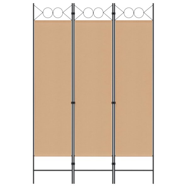 vidaXL 3-panelový paravan Béžová 120 x 180 cm Látka – Obrázok 3