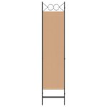 vidaXL 3-panelový paravan Béžová 120 x 180 cm Látka – Obrázok 4