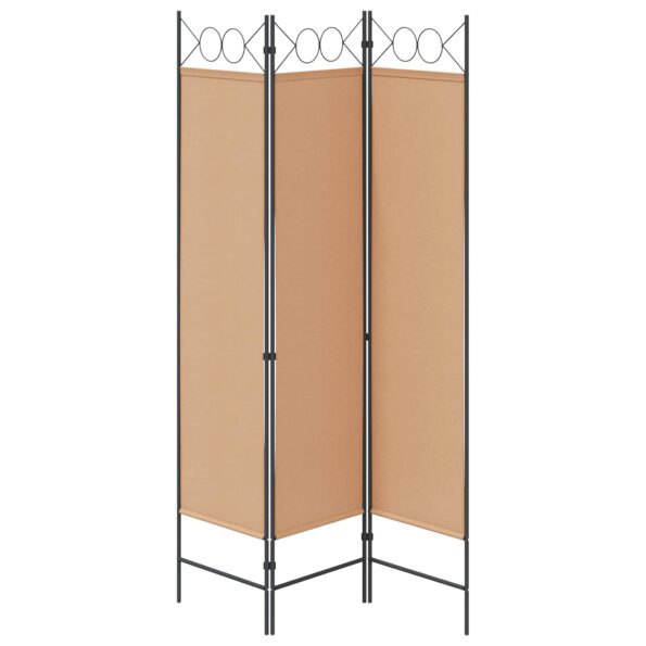 vidaXL 3-panelový paravan Béžová 120 x 180 cm Látka – Obrázok 5