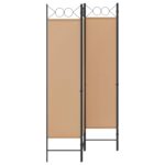 vidaXL 4-panelový rozdeľovač miestnosti Béžová 160 x 180 cm Látka – Obrázok 2