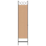 vidaXL 4-panelový rozdeľovač miestnosti Béžová 160 x 180 cm Látka – Obrázok 4