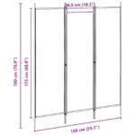 vidaXL Rozdeľovač miestnosti Béžová 150 x 180 cm Látka – Obrázok 7