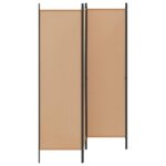 vidaXL 4-panelový rozdeľovač miestnosti Béžová 200 x 180 cm Látka – Obrázok 2
