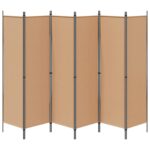 vidaXL 6-panelový paraván Béžová 300 x 180 cm Látka – Obrázok 5