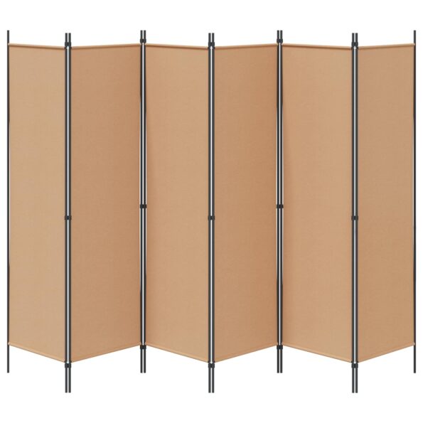 vidaXL 6-panelový paraván Béžová 300 x 180 cm Látka – Obrázok 5
