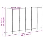 vidaXL 6-panelový paraván Béžová 300 x 180 cm Látka – Obrázok 7