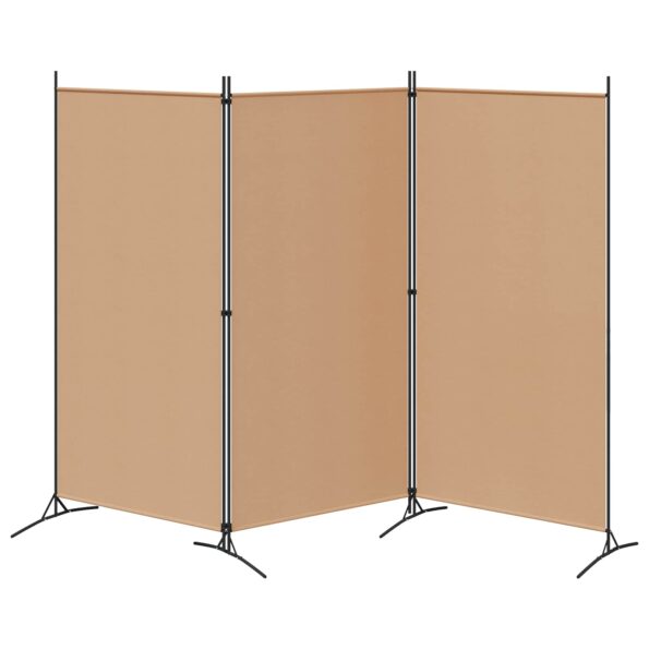 vidaXL 3-panelový paravan Béžová 260 x 180 cm Látka – Obrázok 5