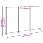 vidaXL 3-panelový paravan Béžová 260 x 180 cm Látka – Obrázok 7