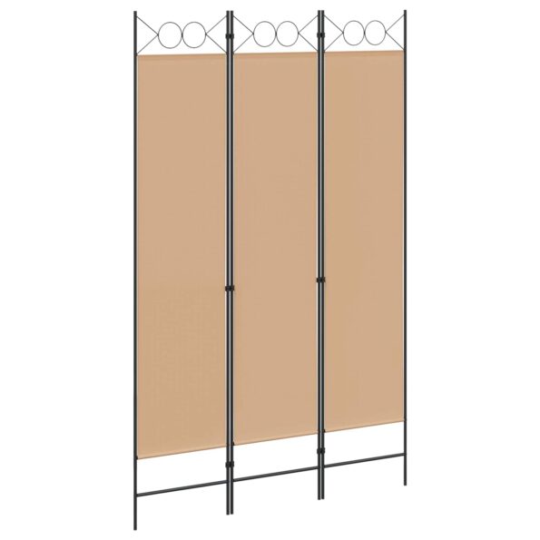 vidaXL 3-panelový paravan Béžová 120 x 200 cm Látka – Obrázok 2