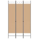 vidaXL 3-panelový paravan Béžová 120 x 200 cm Látka – Obrázok 4