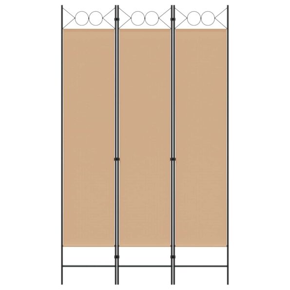 vidaXL 3-panelový paravan Béžová 120 x 200 cm Látka – Obrázok 4
