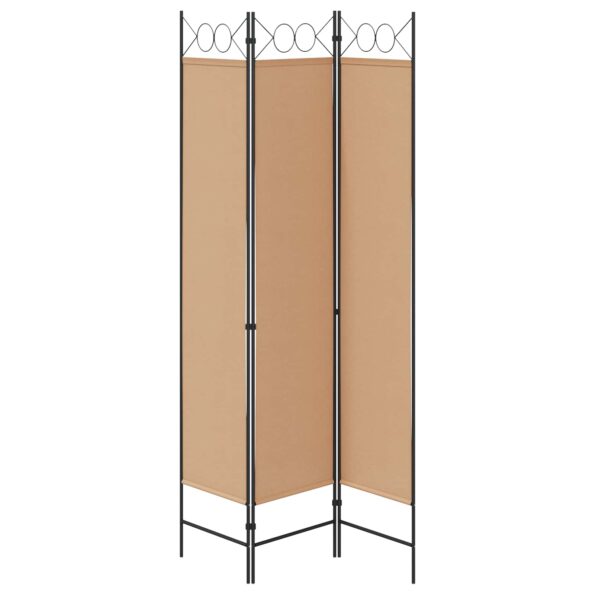vidaXL 3-panelový paravan Béžová 120 x 200 cm Látka – Obrázok 6